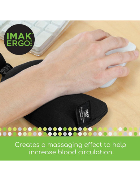 Cojín Ergo para Muñeca IMAK - Reposamuñecas Ergonómico Negro Cojín Ergo para Muñeca IMAK - Reposamuñecas Ergonómico Negro