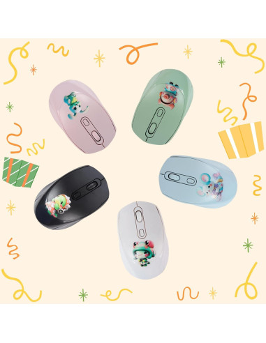 Ratón Inalámbrico Ergonómico Thanice Verde 3 DPI Ajustable