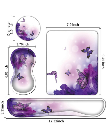 Conjunto Reposamuñecas Ergonómico BVDIKMI 4 en 1 Espuma Viscoelástica Conjunto Reposamuñecas Ergonómico BVDIKMI 4 en 1 Espuma Viscoelástica