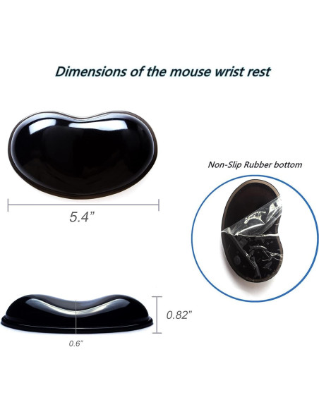 Reposamuñecas Ergonómico BRILA de Silicona Enfriadora 13.7x7.9cm Reposamuñecas Ergonómico BRILA de Silicona Enfriadora 13.7x7.9cm