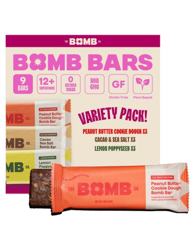 Paquete Variado de Barras Bomb Co. Snacks Saludables 459g