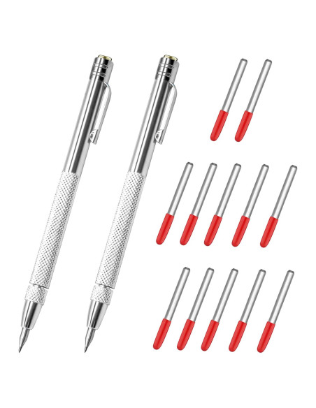 2 Piezas Scriber Carburo Tungsteno HINGTAI con 12 Puntas 2 Piezas Scriber Carburo Tungsteno HINGTAI con 12 Puntas