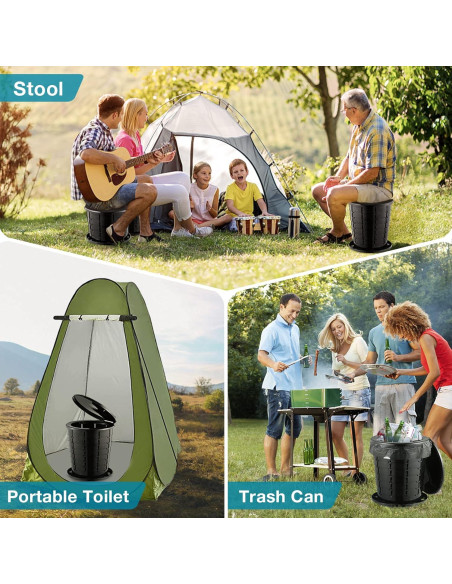 Inodoro Portátil Retráctil TRIPTIPS Ajustable 8-33 cm Negro Inodoro Portátil Retráctil TRIPTIPS Ajustable 8-33 cm Negro
