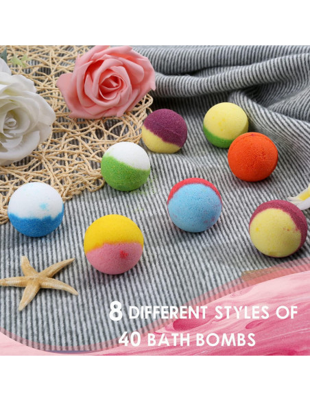 Juego de 40 Bombas de Baño Orgánicas BYGGVIR - Regalo Ideal Juego de 40 Bombas de Baño Orgánicas BYGGVIR - Regalo Ideal