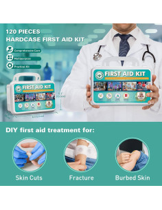 Kit de Primeros Auxilios General Medi 120 Piezas Estuche Duro 2