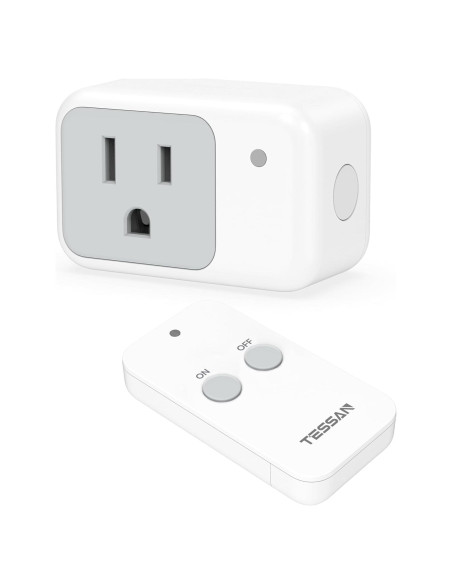 Enchufe de Control Remoto TESSAN 1250W 100ft Inalámbrico Enchufe de Control Remoto TESSAN 1250W 100ft Inalámbrico