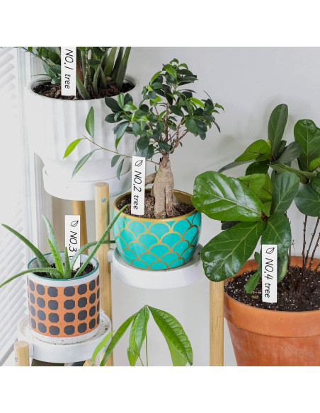 100 Etiquetas de Plantas Blancas AMORNING 10x2cm PVC 100 Etiquetas de Plantas Blancas AMORNING 10x2cm PVC
