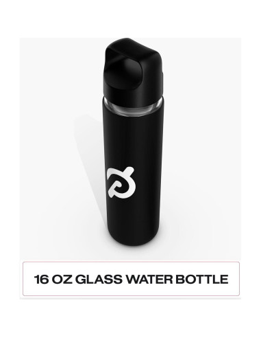 Botella de Agua de Vidrio Peloton 0.47 L con Manga Antideslizante