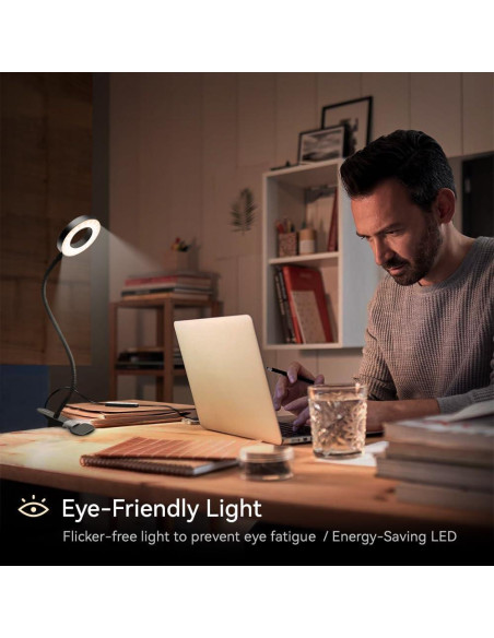 Lámpara de Escritorio LED Clip Shenzhen LAM30B 3 Modos 10 Niveles Lámpara de Escritorio LED Clip Shenzhen LAM30B 3 Modos 10 Niveles