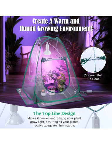 Invernadero Mini Plegable Meonum con Luz LED 10W para Plantas