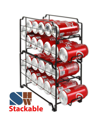 Organizador de Latas Apilable Simple Houseware Bronce - 2 Piezas