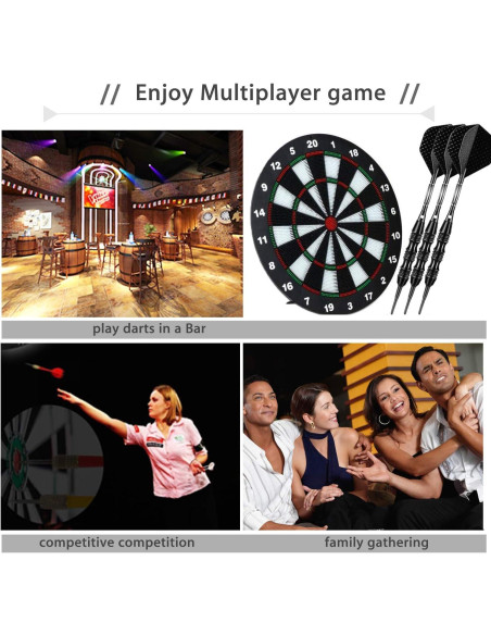Juego de Dardos de Punta Suave Sanfeng 20g con Estuche Juego de Dardos de Punta Suave Sanfeng 20g con Estuche