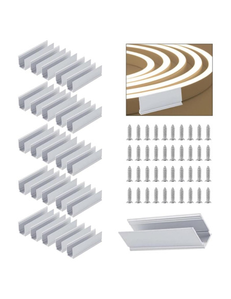 20 Clips de Luz de Cuerda LED Aluminio 8x16mm Adlkirg 20 Clips de Luz de Cuerda LED Aluminio 8x16mm Adlkirg