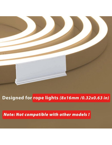 20 Clips de Luz de Cuerda LED Aluminio 8x16mm Adlkirg