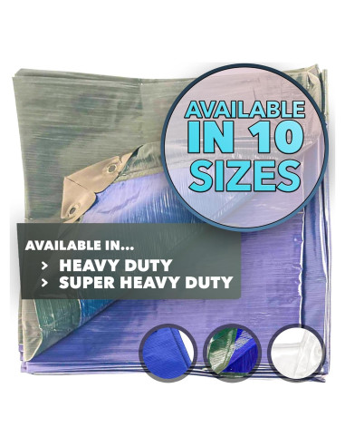 Lona Impermeable Reina de Lona 6x8m 120 GSM Azul Verde