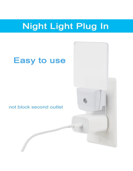 Paquete de 2 luces nocturnas LED azul con sensor automático Paquete de 2 luces nocturnas LED azul con sensor automático