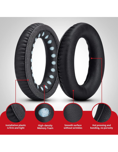 Almohadillas de Reemplazo Krone Kalpasmos para Auriculares Bose - Negro