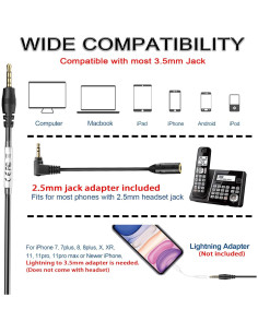 Auricular Mono Wantek F600J35 con Micrófono y Cancelación de Ruido 2