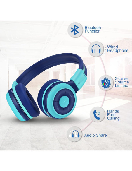 Auriculares Inalámbricos IR y Bluetooth SIMOLIO para Niños Auriculares Inalámbricos IR y Bluetooth SIMOLIO para Niños