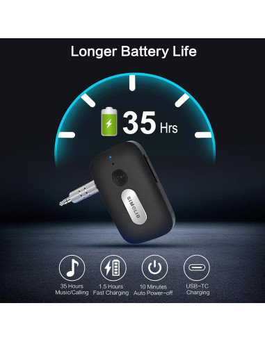 Auriculares Inalámbricos IR Simolio para DVD de Coche + Adaptador Bluetooth