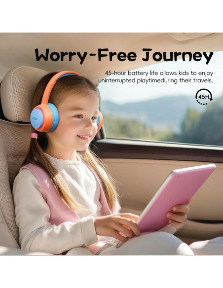 Auriculares Inalámbricos para Niños gorsun E65 Bluetooth 5.3 85dBA Auriculares Inalámbricos para Niños gorsun E65 Bluetooth 5.3 85dBA