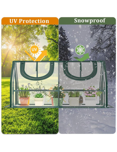 Invernadero Mini Portátil TianC Beauty 120x67x67 cm PVC Doble Puerta