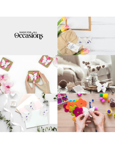 Juego de 24 Mariposas Moradas Seed Bloom con Semillas de Flores