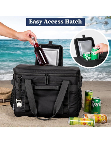 Bolsa Térmica OPUX 48 Latas Aislada Plegable Negra