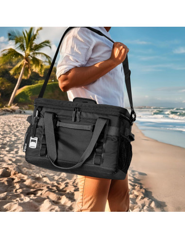 Bolsa Térmica OPUX 48 Latas Aislada Plegable Negra