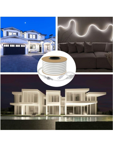 Cuerda de Luz LED Neon 10M Adlkirg IP65 Blanca Diurna
