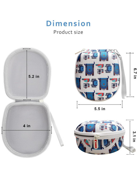 Funda Protectora XANAD para Auriculares Niños Plegable 14x17cm Funda Protectora XANAD para Auriculares Niños Plegable 14x17cm