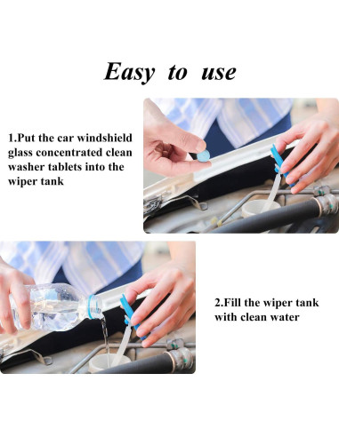 Tabletas de Limpieza para Parabrisas Boao - 100 Pcs