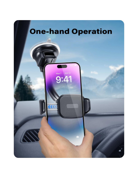 Soporte para teléfono de coche OQTIQ con ventosa - Brazo flexible 10.2 cm Soporte para teléfono de coche OQTIQ con ventosa - Brazo flexible 10.2 cm