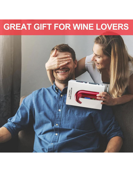 Aireador de Vino Eléctrico Timilon Rojo Recargable USB Aireador de Vino Eléctrico Timilon Rojo Recargable USB