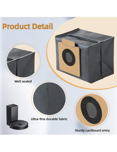 Paquete de 5 Bolsas de Polvo JAYOBGO para Eufy X10 Pro y X8 Pro
