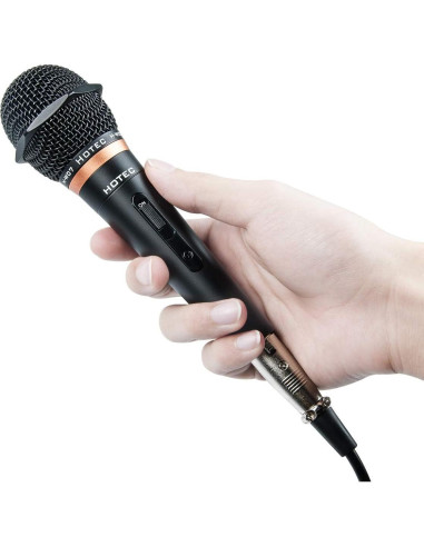 Micrófono Dinámico de Mano HOTEC H-W07 con Cable XLR 5.79m