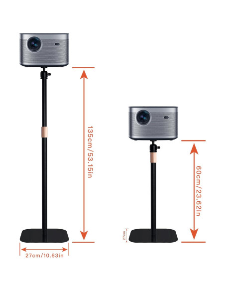 Soporte para Proyector HALESEY FRS-01 Altura Ajustable 60-135 cm Soporte para Proyector HALESEY FRS-01 Altura Ajustable 60-135 cm