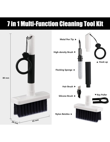 Kit de Limpieza 7 en 1 IFTHFOUR para Teclados y Auriculares Kit de Limpieza 7 en 1 IFTHFOUR para Teclados y Auriculares