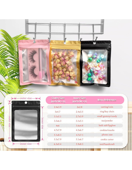 Bolsas Mylar Reutilizables FUNFERY 6.1x9.9 cm 98 Paquete Bolsas Mylar Reutilizables FUNFERY 6.1x9.9 cm 98 Paquete