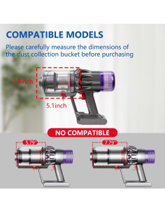 Cubo de Polvo Reemplazo Keluke para Aspiradoras Dyson V12 Slim 2