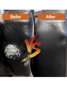 Parche de Cuero Autoadhesivo Vodolo 119x43 cm Negro Brillante 2