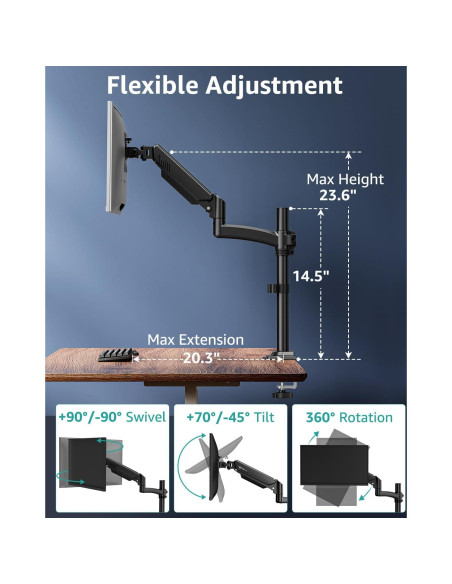 Soporte de Monitor VESA MOUNT PRO Ajustable 13-32" Negro Soporte de Monitor VESA MOUNT PRO Ajustable 13-32" Negro