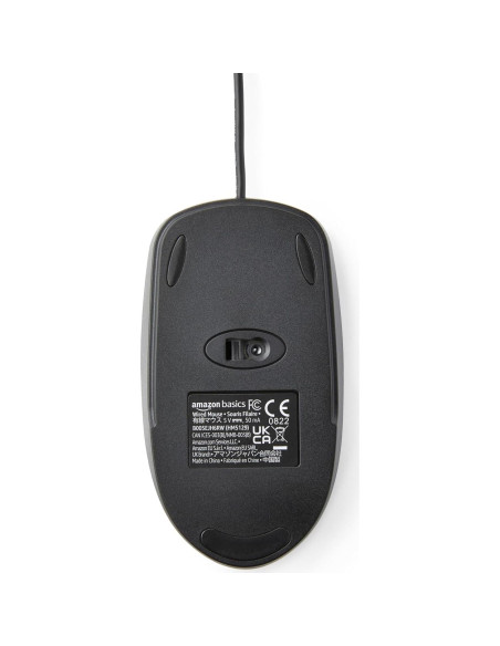 Ratón USB con Cable Amazon Basics 3 Botones Negro 1000 dpi Ratón USB con Cable Amazon Basics 3 Botones Negro 1000 dpi
