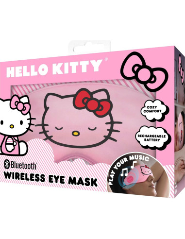 Máscara de Ojos Inalámbrica Bluetooth Hello Kitty Rosa - Felpa Suave