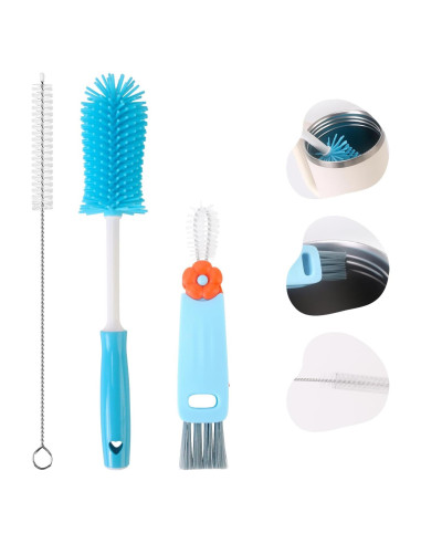 Kit de Cepillos Limpiadores Engorgio 3 Piezas para Tazas
