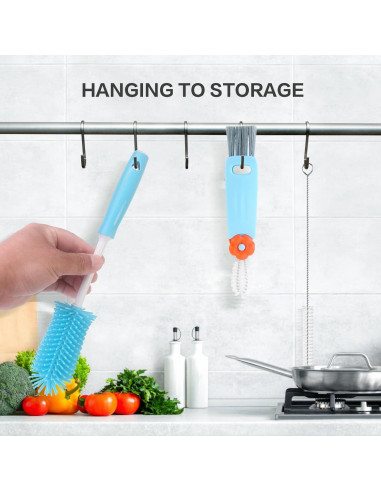 Kit de Cepillos Limpiadores Engorgio 3 Piezas para Tazas