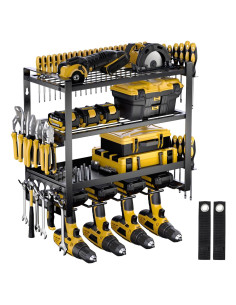 Organizador de Herramientas Nacial Montaje en Pared 4 Capas Negro