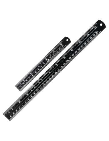 Regla de acero inoxidable Mr. Pen 2 piezas 15.24 y 30.48 cm