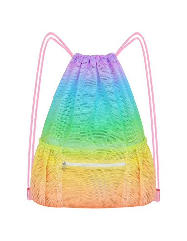 Mochila de Cuerda de Malla Fiodrimy Grande para Gimnasio 38x50cm