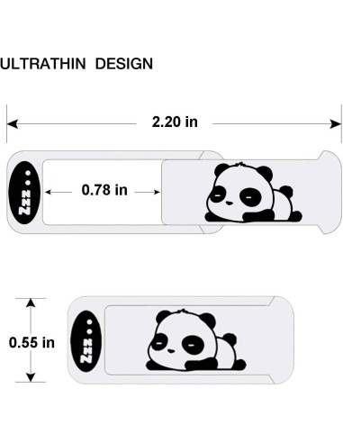 Cubierta de Webcam Linda Panda Ultra Fina para Laptop y PC